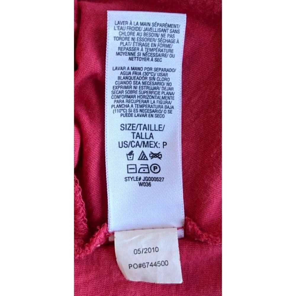 2010 JUICY COUTURE Salmon Pink Mini Dress Bubble Hem Draped Pockets Size SP